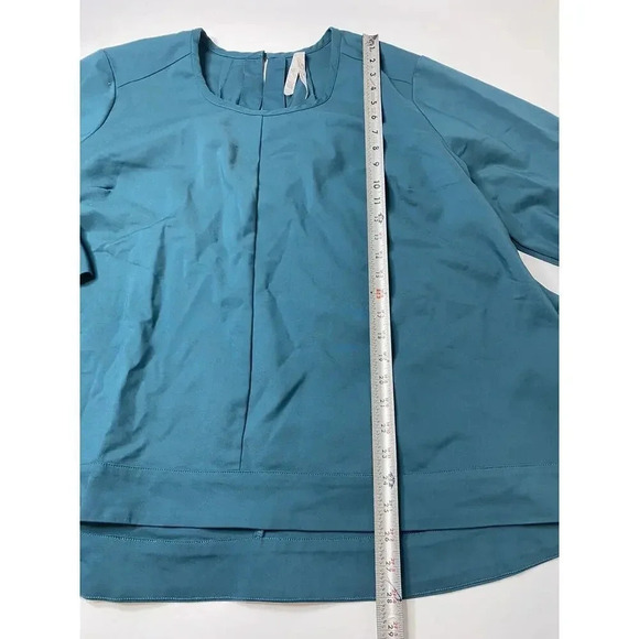 MELISSA McCARTHY Seven7 Emerald Green Front Tie 3/4 Sleeve Blouse Womens Size 3X - Picture 5 of 7